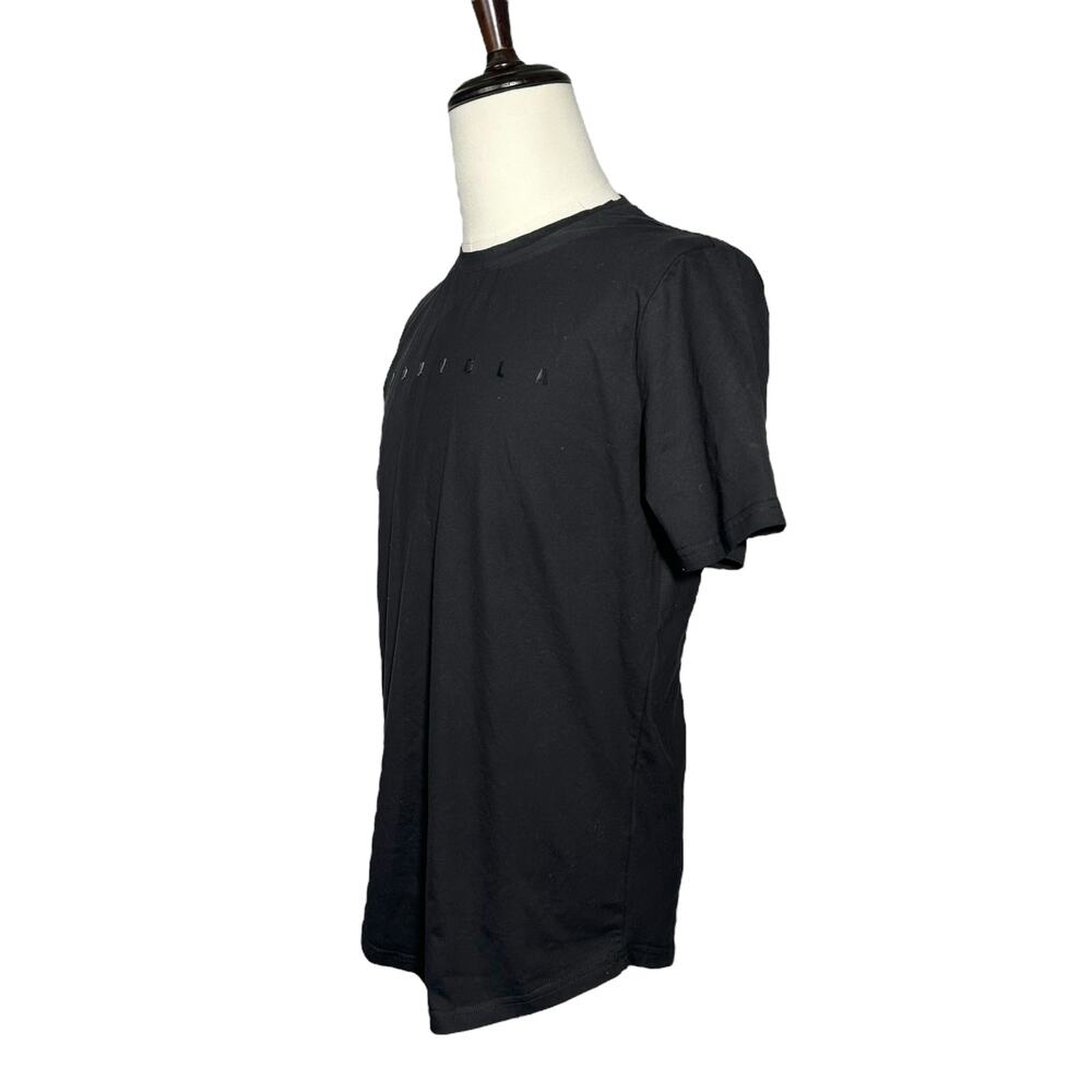 YoungLA | Men | Black Stretch Cotton Minimal Drop Cut Logo Tee | Medium - Picture 4 of 9